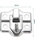 10 Pack Zinc Alloy Key Hasp Lock Toggle Latch For Wooden Boxes Mini Jewelry Chests Gift Boxes Suitcases 26 By 28mm With Screws