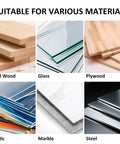 Image showing solid wood, glass, plywood, plastic, marble, and steel materials suitable for flexible rubber edge trim for plywood shelves 20 ft long