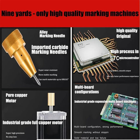 Image of Absolute Workhorse Pneumatic Dot Peen Metal Marking Engraver features durable carbide needle and copper motor.