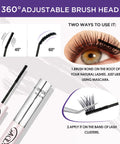 Lash Bond And Seal Waterproof Adhesive For Cluster Lashes Double Ended Eyelash Glue Black Long Lasting 72 Hour Hold Latex Free 5ml