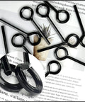 10 Pack 5 32nd Inch Standard Hex Dogging Key With Full Loop Keychain Solid Metal Allen Key Wrench Set displayed on paper