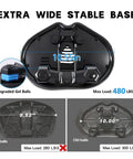 Back view of 10.55-inch noseless bike seat cushion with memory foam and upgraded gel balls for stability and comfort.