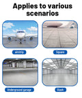 Heavy Duty Liquid Concrete Crack Filler and Waterproof Sealant for Basements Roofs and Pool Projects Quick Setting Formula shown in various application scenarios.