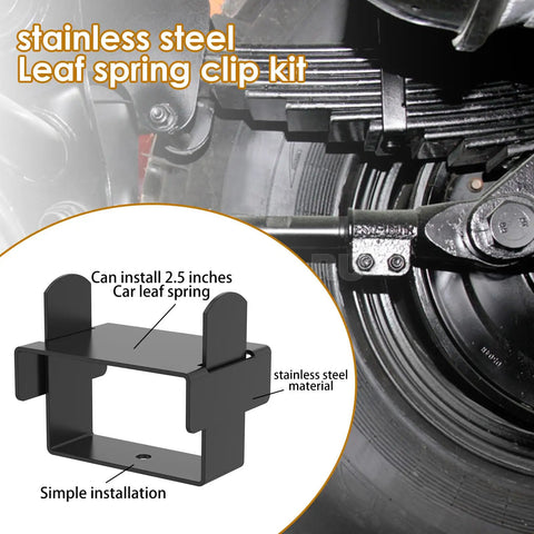 Upgrade Your Ride With This 4-Piece Stainless Steel Leaf Spring Clamp Kit For Easy Repair And Serious Stability On Trucks Campers Or Trailers When Towing Heavy Loads It Slaps Right On To Lock The Axle And Give You A Smooth Sailing Experience Without Any. 2.5-inch stainless steel leaf spring clamp on truck axle