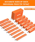 Pro Woodworking Setup Blocks Aluminum Height Gauge Set 15 Pcs Machined To 0.001 Inch Accuracy displayed with sizes labeled