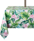 Outdoor 60 Inch Square Tablecloth With Umbrella Hole And Zipper Waterproof And Stain Resistant Polyester Patio Cover For Backyard BBQs Picnic Tables Easy Clean Fits Square And Round Tables