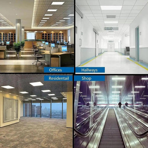 2x2 Ft LED Recessed Troffer Light, 4680LM Ultra Bright in office, hallway, residential, shop settings