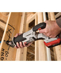 Compact 20V Max Cordless Reciprocating Saw With Variable Speed And Quick Release Blades Slick Control And 3000 SPM Drivetrain in use on wood.