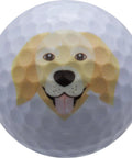 Dog Lover Golf Balls Set Of 12, Funny Dog Theme Golf Balls For Golfers And Pet Lovers featuring yellow dog face design