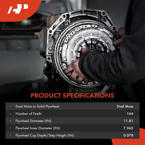 High Grade Dual Mass Flywheel Replacement Fits Ford Mustang 2011 To 2014 With 37 Liter V6 Motor smooth specifications view