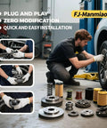 Mechanic installs 2 Pcs Front Wheel Bearing And Hub Assembly Kit Fits Mazda 6 2014-2018 And Mazda CX-5 2013-2018