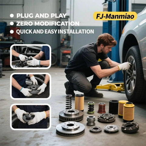 Mechanic installs 2 Pcs Front Wheel Bearing And Hub Assembly Kit Fits Mazda 6 2014-2018 And Mazda CX-5 2013-2018