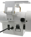 Rear view of Industrial Sewing Machine Servo Motor 550W 110V showing durable white finish and connection ports, high torque design.