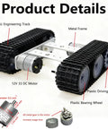 Dope Robot Tank Chassis Kit With 2 Tracks For Arduino Raspberry Pi Micro Bit Python And DIY Education, Metal Tank Chassis