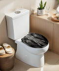Elongated Monochrome portrait elephant Toilet Seat on a modern toilet in a stylish bathroom setting.