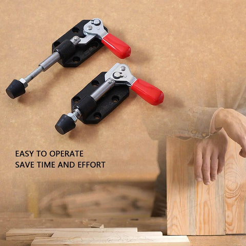 Twin Pack Toggle Clamp Set With 500Lb Holding Capacity, Quick Release Push Pull Clamp For Woodworking And Metalworking