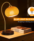 Amber LED Edison Light Bulb 2000K Soft Warm Dim Low Watt E26 base in lamp, ideal for healthy sleep baby nursery bedroom ambience