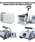 Three Thickness Silicone Mug Wraps for Sublimation and Heat Pressing with mug presses and Cricut mug press