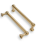2 Pack 5 Inch Hole Center Brushed Brass Cabinet Pulls Heavy Duty Solid Zinc Alloy Handles For Cabinets Dressers Kitchens And Bathrooms