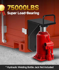Two Pack Shipping Container Jack Lug Booster Lifter Leveler Kit for container homes and storage projects, shown installed.