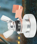 Heavy Duty Magnetic Welding Ground Clamp With Super Strong Hold For Metal Fabrication And Shop Repairs attached to a steel surface.