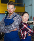 Two workers wearing 100 Pack Bulk Safety Glasses Featuring Bully Proof Polycarbonate Lenses And Heavy Duty Scratch Protection For Job Sites And Weekend Rigs Rainbow Mix Set.