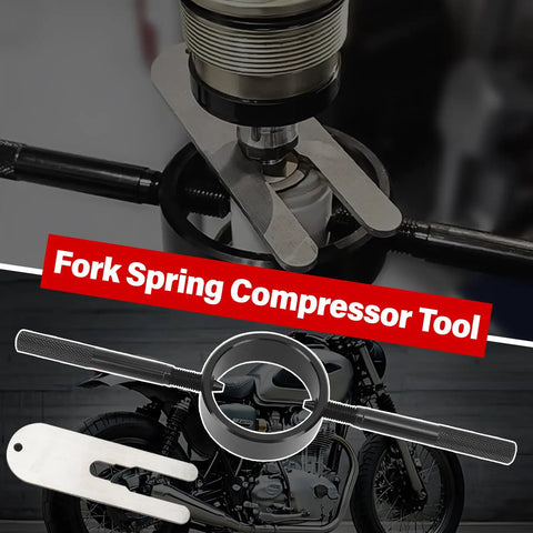 Motorcycle Fork Service Kit With Oil Level Tool Fork Spring Compressor And Damper Rod Bleed Tool highlights component use