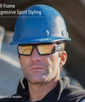 Man wearing Hypershock Safety Glasses With Brown Frame And Espresso Polarized Lens Anti Scratch Hardcoat Model S2969