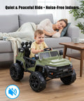 Child riding electric car with Power Wheels Rubber Tire Upgrade Kit 2 Pack For Kids Rubber Anti Slip Noise Free Durable Shock Tires