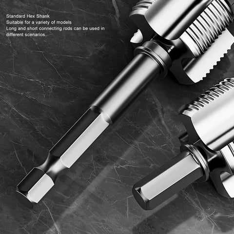 Close-up of Ppr Pipe Threader Kit With 4 Inch Hex Shank designed for G1/2 and G3/4 threads, showcasing durable metal hex shank.