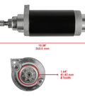 Outboard Starter Motor For Mercury Marine 75Hp 90Hp 90Elpto 100Elpto 115Exlpto Saltwater Coastal Jet 65 1999 2009 Replacement Starter with dimensions