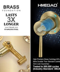 Wall Mount Brushed Gold Bathroom Faucet With Single Handle 2 Hole Modern Sink Faucet Includes Rough In Valve details