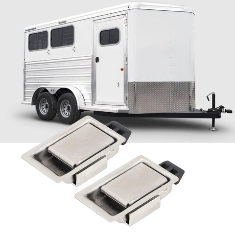 Heavy Duty Commercial Grade Stainless Steel Flush Mount Paddle Handle Lock Pair, Built Like A Tank Truck Toolbox Latch With Hella Fast Installation For Trucks And Trailers