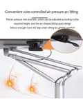 Convenient air pressure arc lifting mechanism for the Legit Sturdy Height Adjustable Laptop Desk With Quick Pneumatic Lift Ball Bearing Casters.