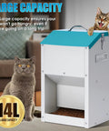 Heavy Duty Gravity Automatic Cat And Dog Feeder Outdoor No Sweat Design Large Capacity with 14L for hassle-free feeding.