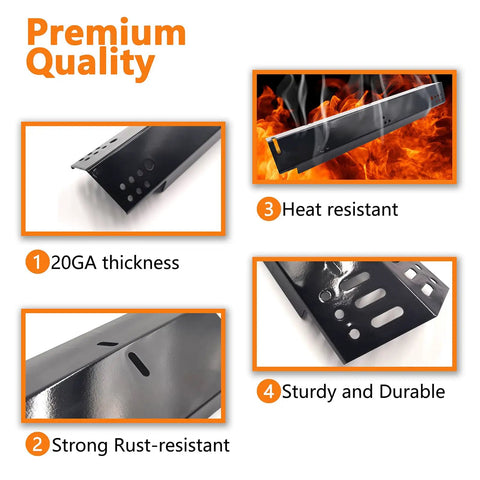 Five Pack Heat Plate Replacement Kit For 3, 4 And 5 Burner Grills With No Fuss Easy Install Heat Tent Shield And Grill Shield For DGH Series, featuring 20GA thickness and heat resistance, strong rust-resistant construction.
