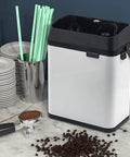 Plug And Play Electric Coffee Filter Cleaner Knock Box With Dual Scrapers And Brush For Home Or Cafe Use White next to espresso tools.