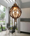 Outdoor Pendant Lights For Porch And Yard Old School Vintage Exterior Hanging Lantern With Spherical Glass Shade