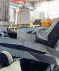 No Nonsense Commercial Dual Rotor Tire Volume Reducer With High Torque Two Shaft Setup for heavy duty shredding in use.