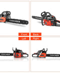 Powerful 62cc Gas Chainsaw With 20 Inch Bar For Real Tough Jobs Like Farm Clearing And Tree Trimming, 3.5 HP 2-Stroke Handheld Beast With Up To 12,000 RPM