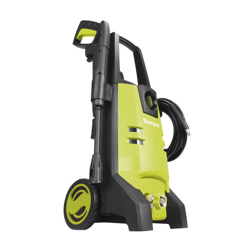 Powerful 12 Amp Electric Pressure Washer With Adjustable Spray Wand for home cleaning of driveways, patios, and vehicles.