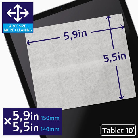 Screen cleaning microfiber cloth 5.9in by 5.5in for tablets and electronics, large size