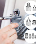 8 Piece Airbrush Adapter Kit For Air Compressor And Hose Brass Pro Grade Quick Release Connectors with airbrush and fittings