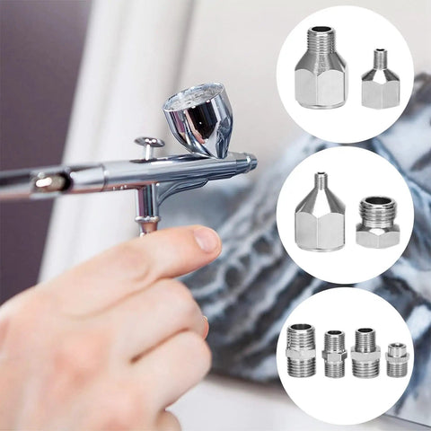8 Piece Airbrush Adapter Kit For Air Compressor And Hose Brass Pro Grade Quick Release Connectors with airbrush and fittings