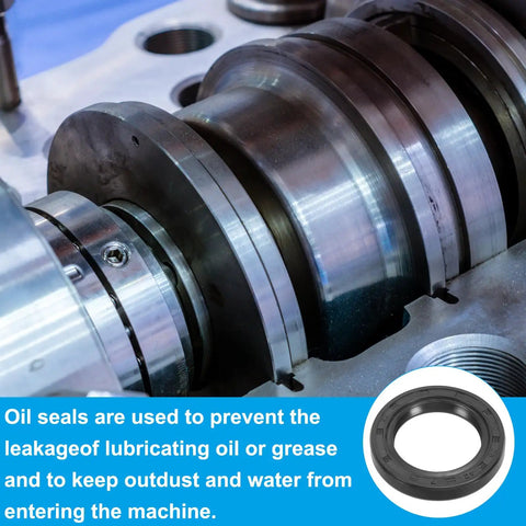 Radial Shaft Seal 28mm ID, 42mm OD, 7mm Width Nitrile Rubber Oil Seal For Bearings, Oil Pumps, And Engines, Durable Black Seal Built For Heavy Duty Machinery, High Temp, Leakproof Performance installed in machinery