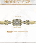 4 Pack Old School Retro Bronze Cabinet Back Plates With 4.66 Inches Length, Zinc Alloy, For Wardrobes And Cupboards