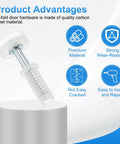 Bi Fold Door Top Guide Wheel Roller Set White Two Pack For Folding Closet Sliding Doors 0.9 Inch Roller Durable Carbon Steel Hardware Repair Kit Ideal Replacement Part That Delivers Smooth Quiet Operation with product advantages icons