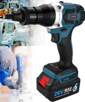 Heavy Duty Cordless Rivet Gun Kit With 5200mAh Battery, complete tool set for metal with ergonomic design.
