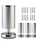 8 Piece Adjustable Heavy Duty Aluminum Furniture Legs Set with screws for sofa, table, cabinet replacement, leveling support
