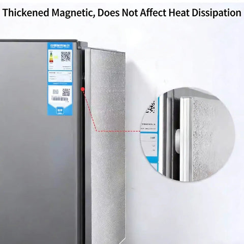 Heavy Duty Magnetic Heat Shield Mat Self Adhesive For Kitchen Setup Custom Cut Fireproof Aluminum Insulation Panel installed on fridge